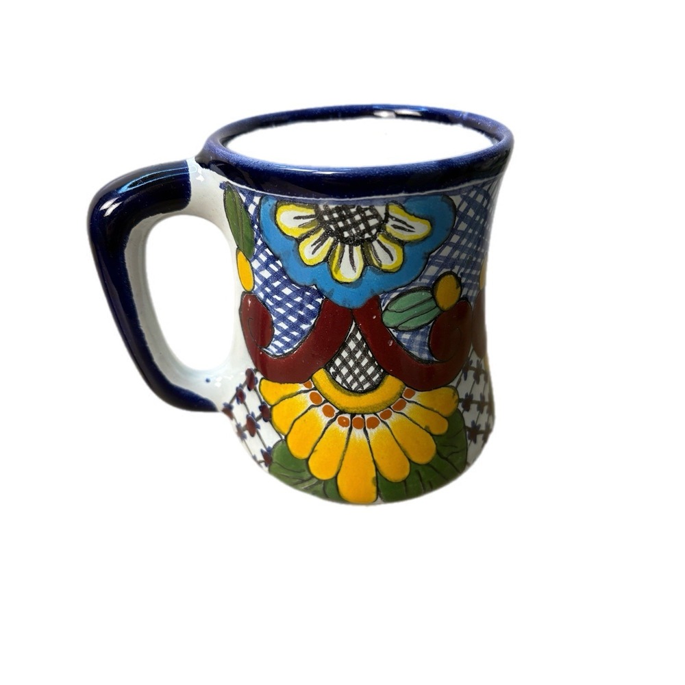 Handcrafted Artisian Talavera Mexican Pottery Signed Vibrant Colors Festival - Picture 7 of 12
